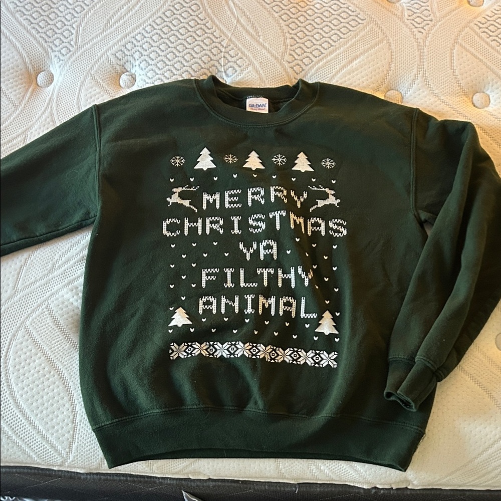 Green Christmas Sweater Home Alone theme